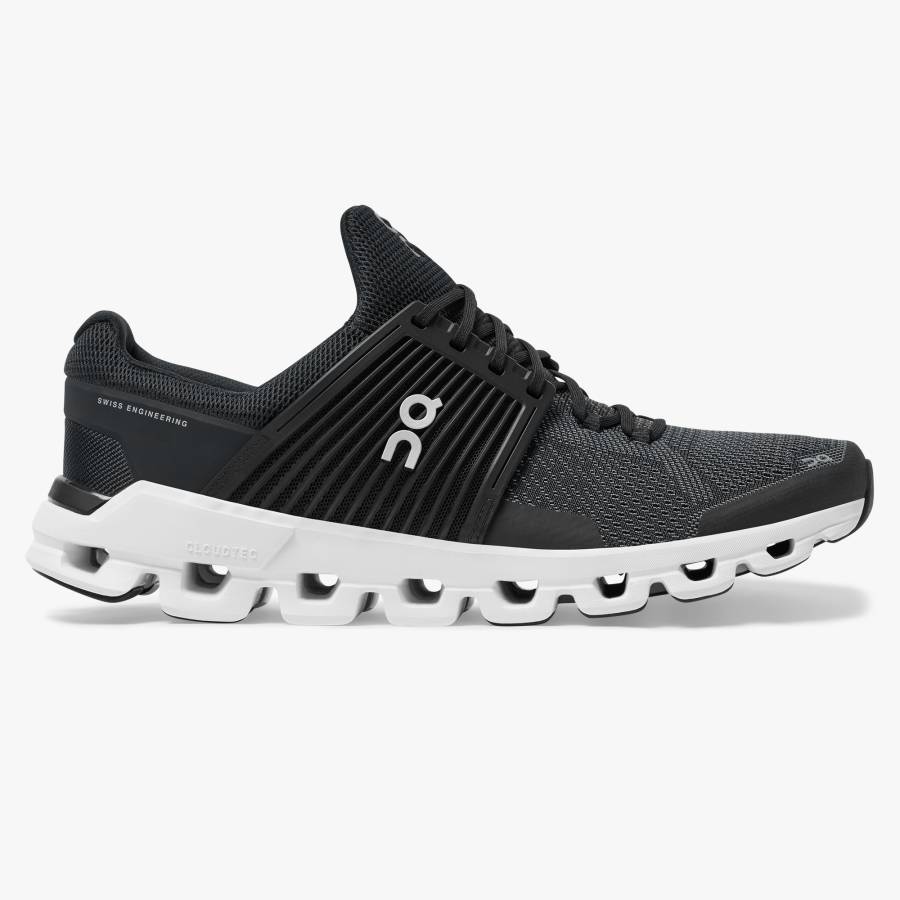 Men's On Cloudswift 1 Road Running Shoes Black | USA-6210394