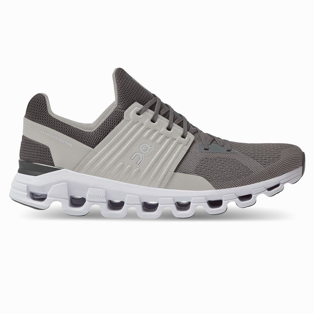 Men's On Cloudswift Road Running Shoes Grey / beige | USA-3104896