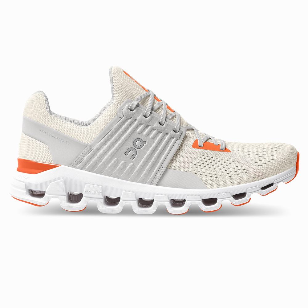 Men's On Cloudswift Road Running Shoes White | USA-4875360