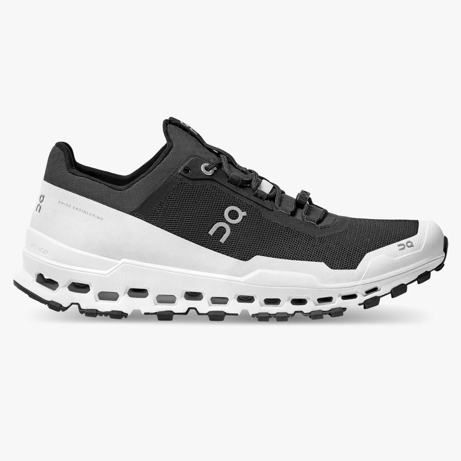 Men's On Cloudultra Hiking Shoes Black / White | USA-6415098