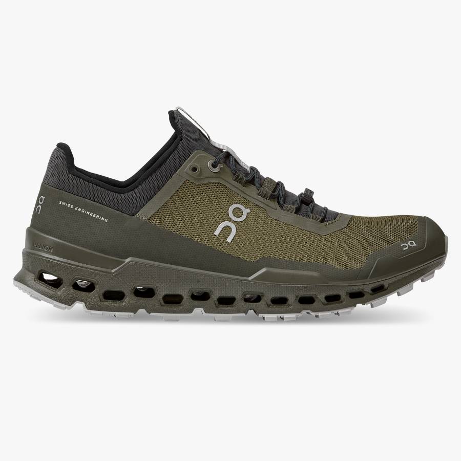 Men's On Cloudultra Trail Running Shoes Olive | USA-0251367