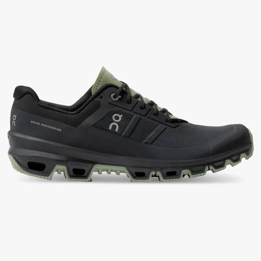 Men's On Cloudventure 3 Hiking Shoes Black | USA-0273851