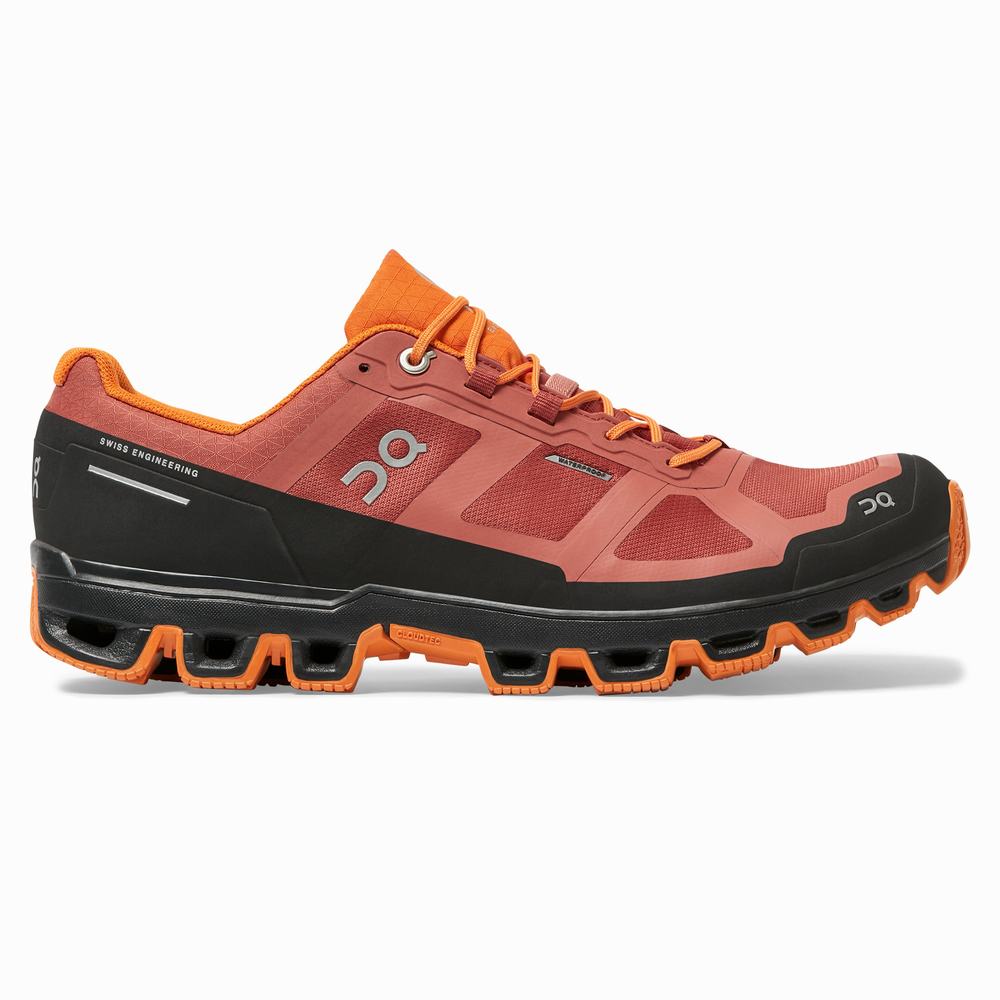 Men's On Cloudventure Trail Running Shoes Red / Orange | USA-3895260