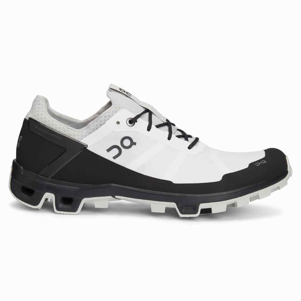 Men's On Cloudventure Trail Running Shoes White / Black | USA-3971520