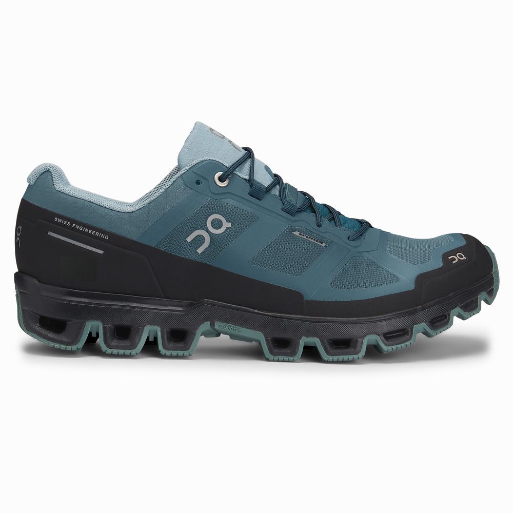 Men's On Cloudventure Trail Running Shoes Light Blue | USA-7214983