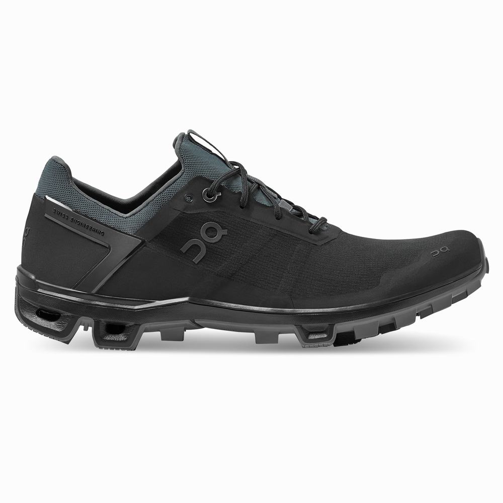 Men's On Cloudventure Trail Running Shoes Black | USA-7596130