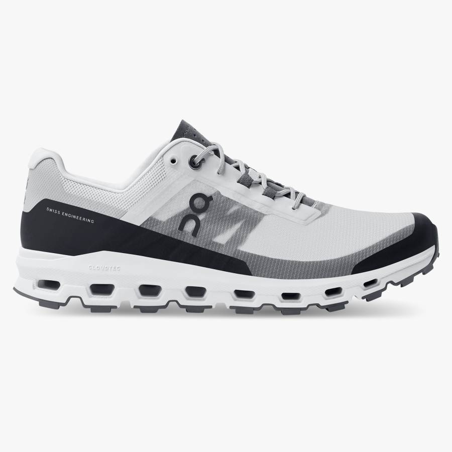 Men's On Cloudvista Hiking Shoes White / Black | USA-5132640