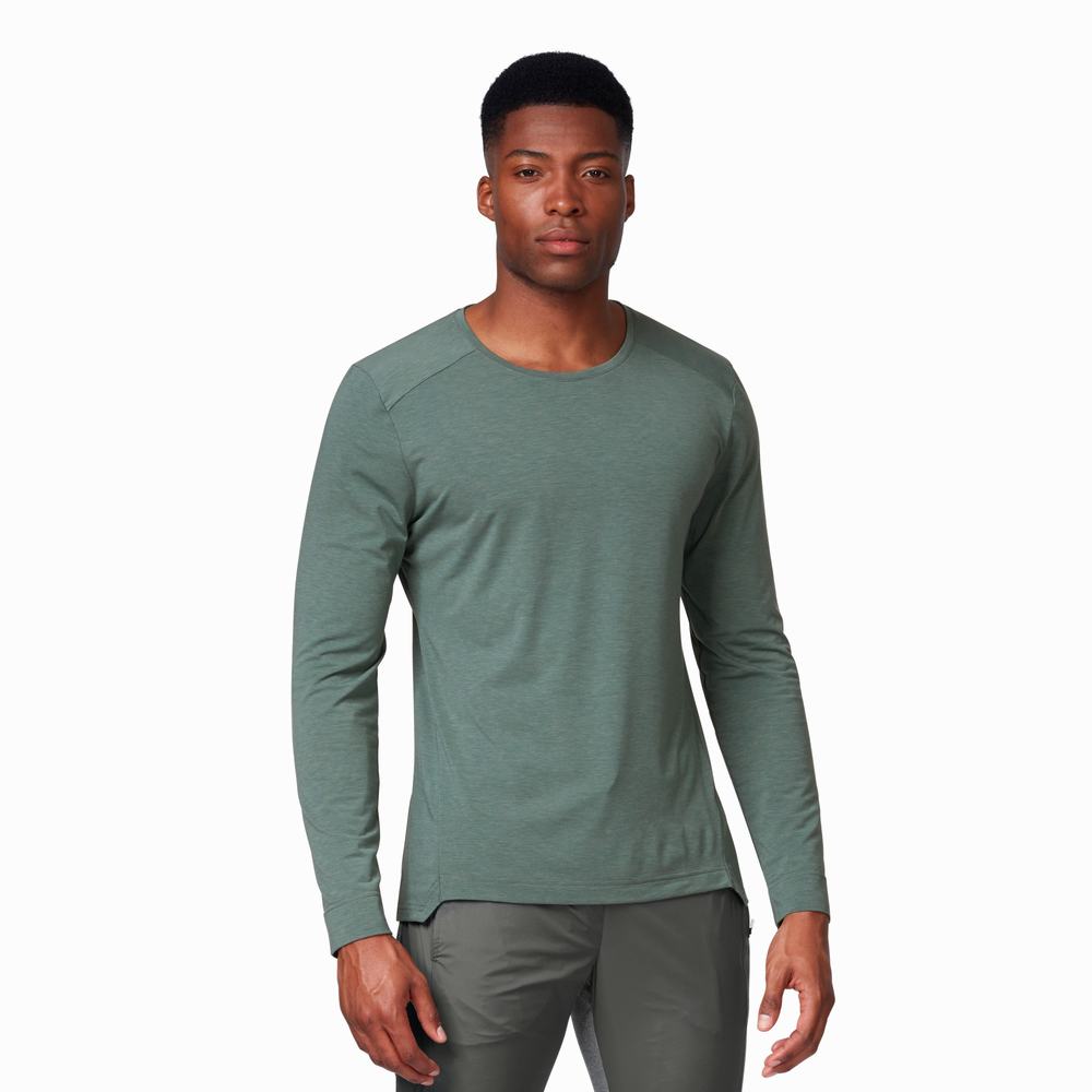 Men's On Comfort T Shirts Olive | USA-1563049