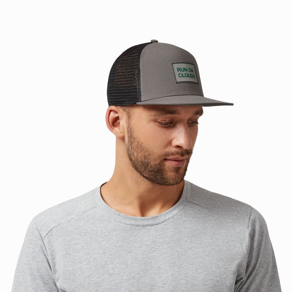 Men's On Crew Hats Grey | USA-1497832