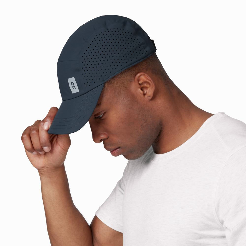 Men's On Lightweight Hats Navy | USA-1728359