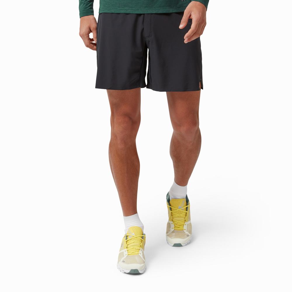 Men's On Lightweight Running Shorts Black | USA-9678042