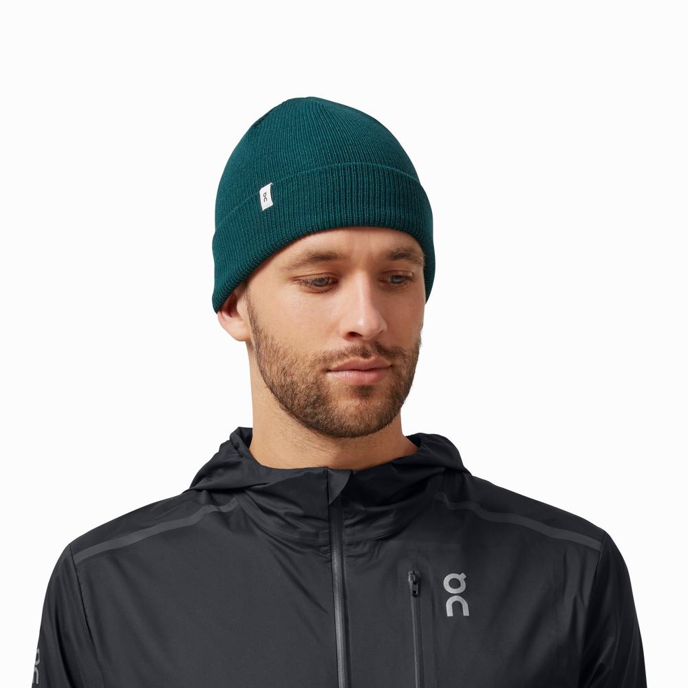 Men's On Merino Beanie Green | USA-9723658