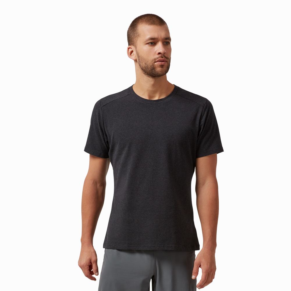 Men's On Performance T Shirts Black | USA-6327085