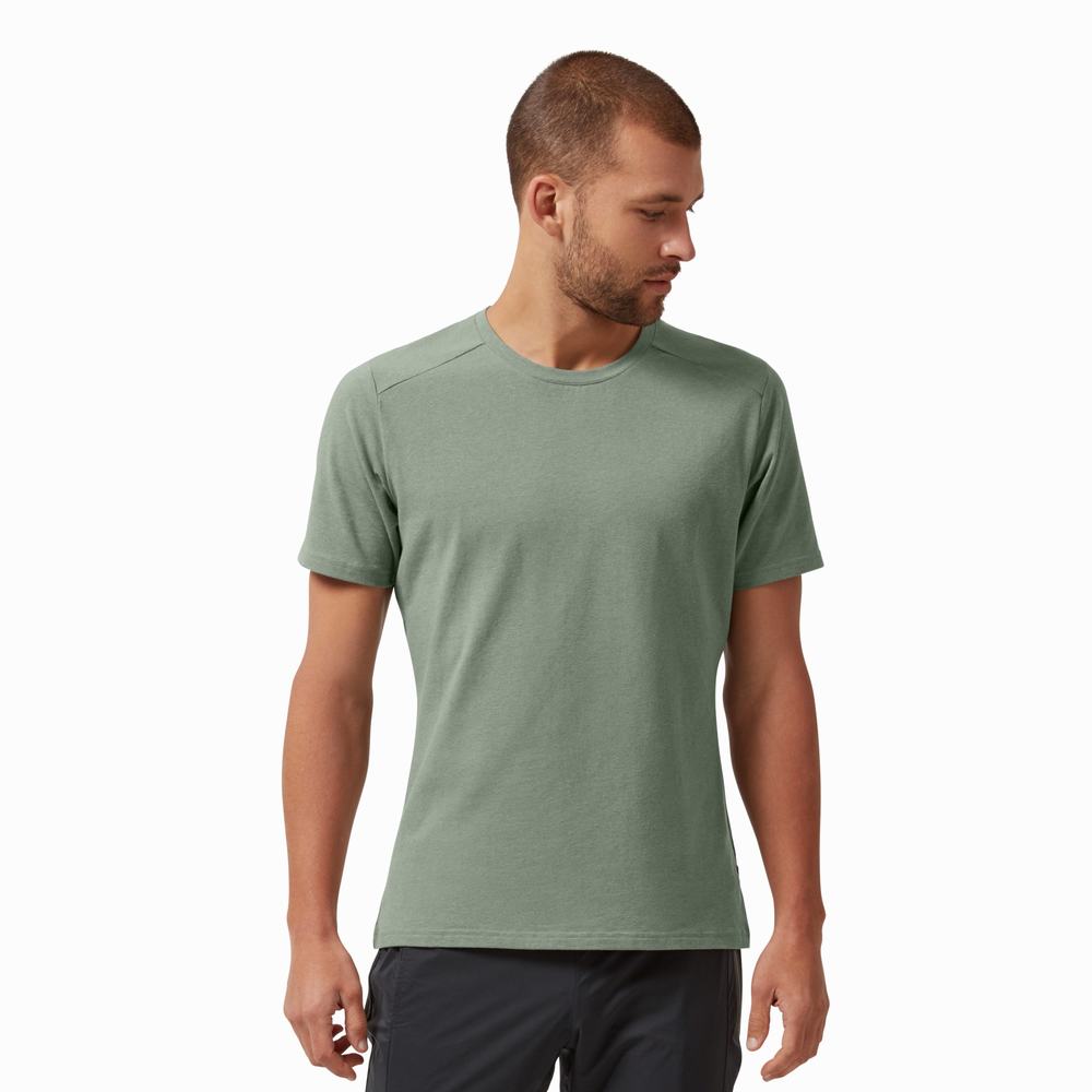 Men's On Performance T Shirts Green | USA-5691472