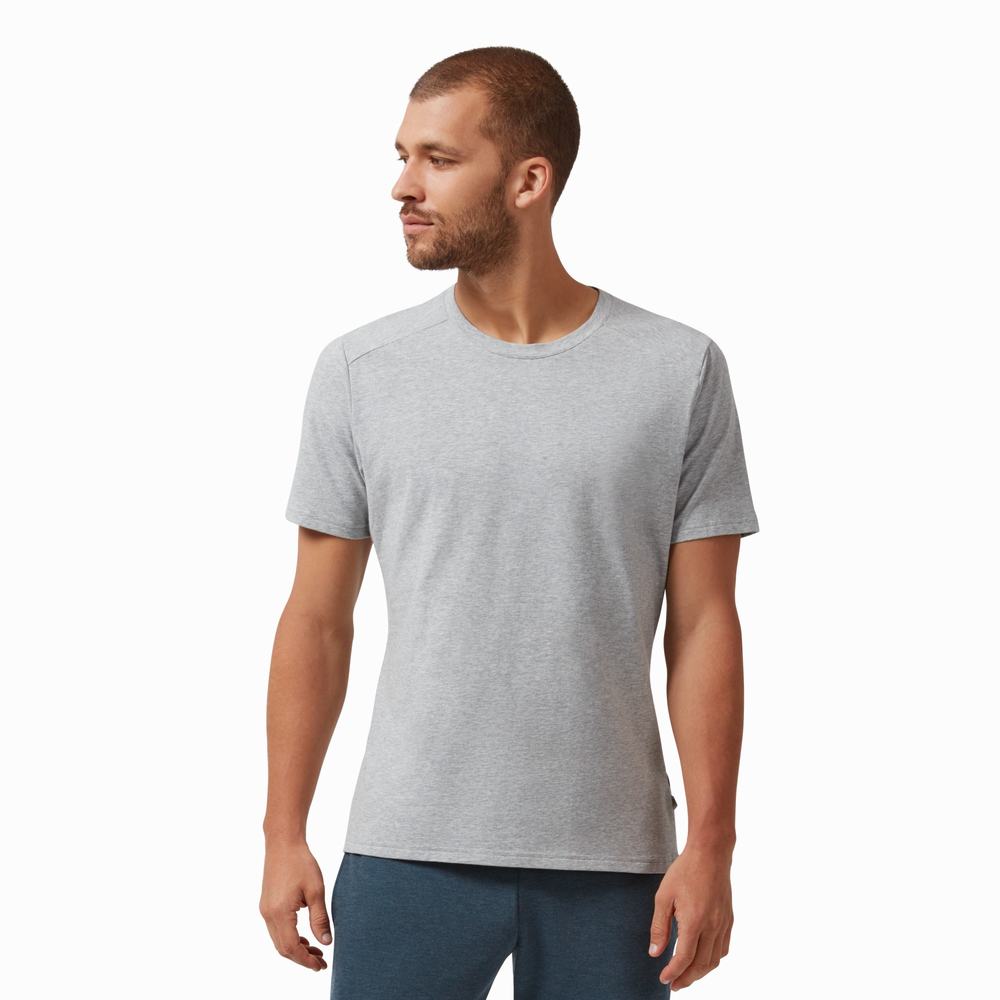 Men's On Performance T Shirts Grey | USA-7812590