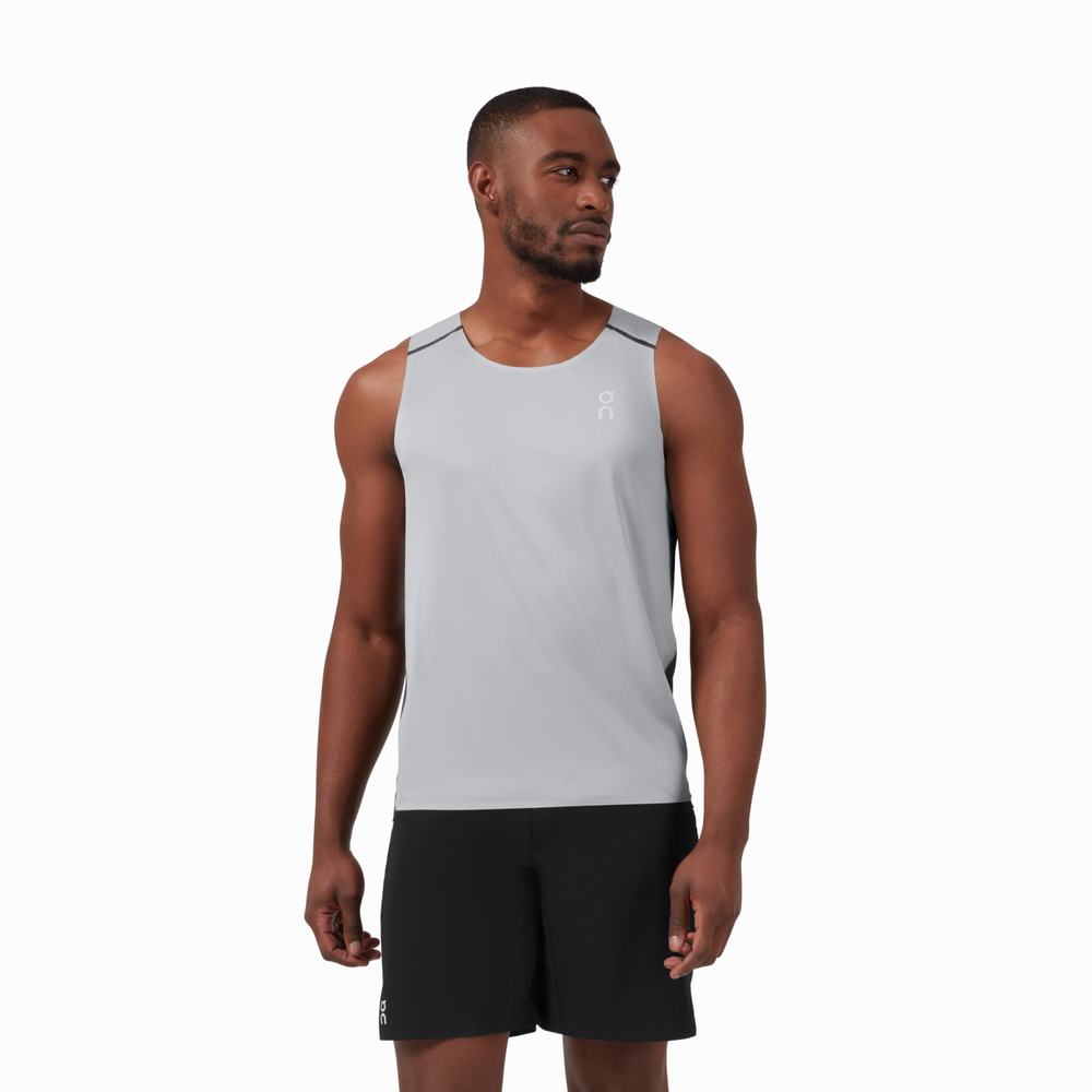 Men's On Performance Tanks Beige / Black | USA-6912845