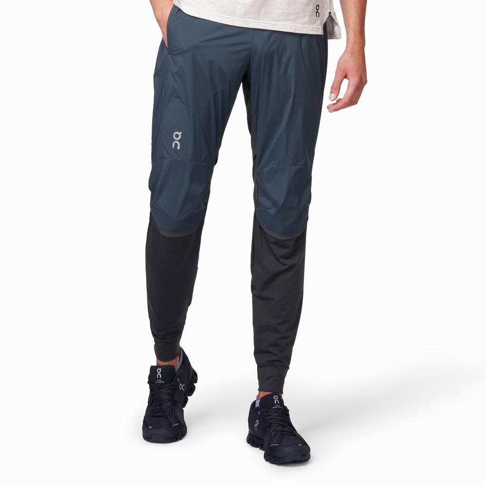 Men's On Running Running Pants Navy / Black | USA-4593107