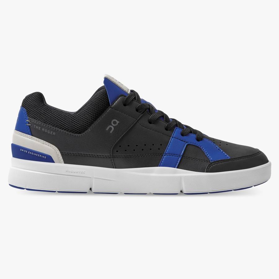 Men's On THE ROGER Clubhouse Sneakers Black | USA-8965320