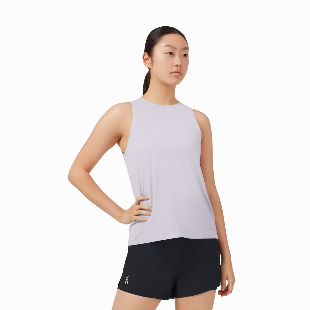 Women's On Active Tanks Purple | USA-3985124