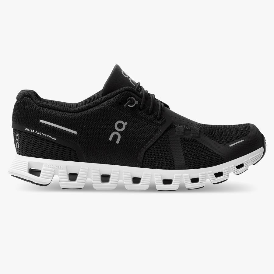 Women's On Cloud 5 Sneakers Black / White | USA-9078263