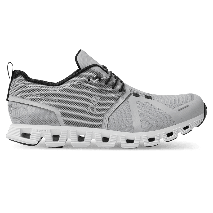 Women's On Cloud 5 Waterproof Sneakers Light Grey / White | USA-0924837