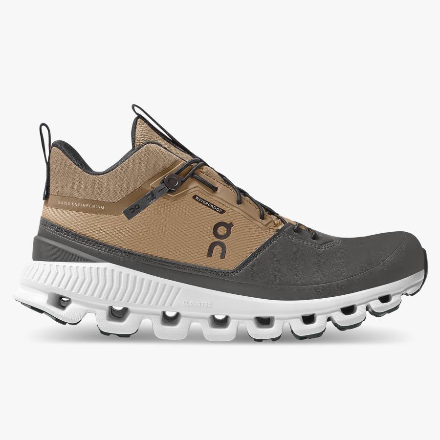 Women's On Cloud Hi Waterproof Sneakers Brown | USA-3586479