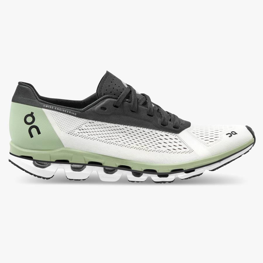 Women's On Cloudboom Road Running Shoes White / Black | USA-6370182