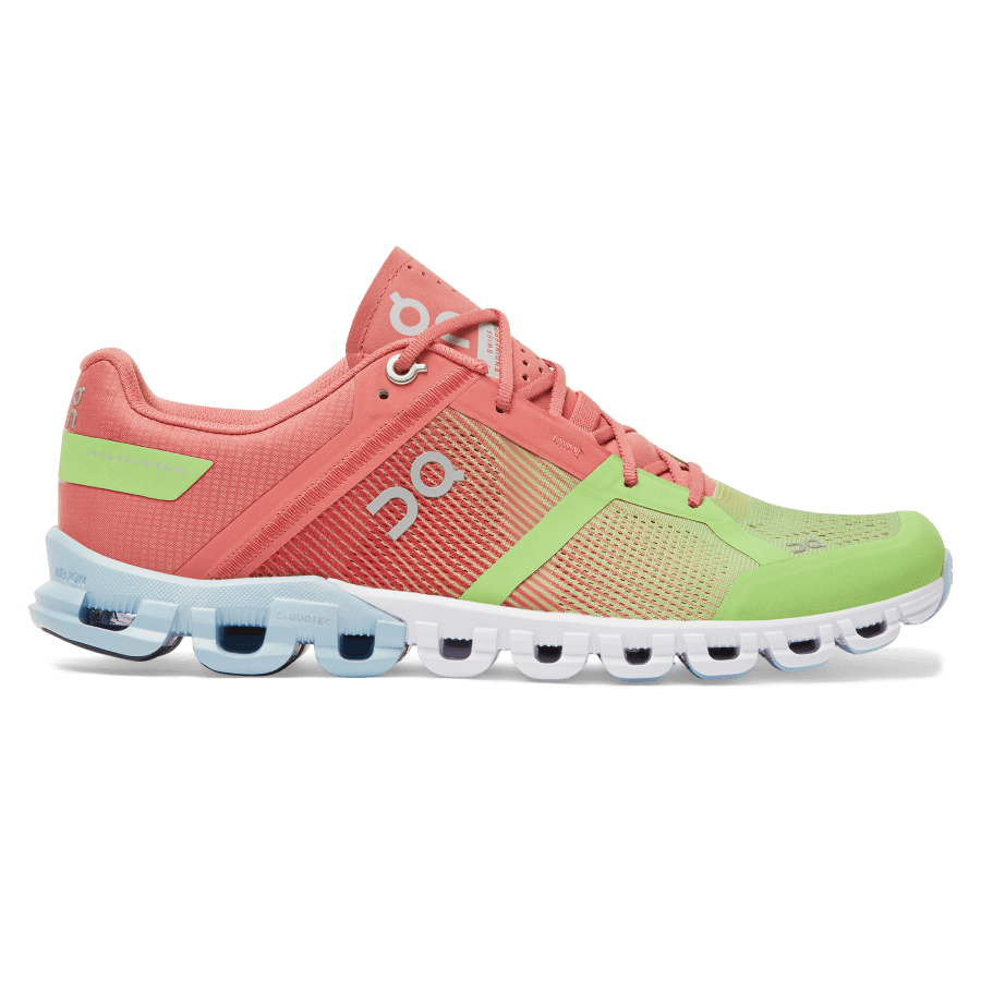 Women's On Cloudflow 2 Road Running Shoes Green / Rose | USA-3049287