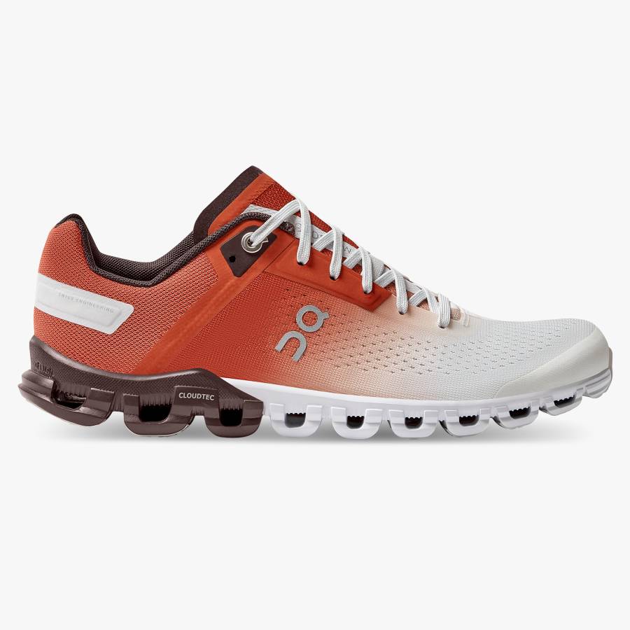 Women's On Cloudflow 3 Road Running Shoes Orange | USA-3549128