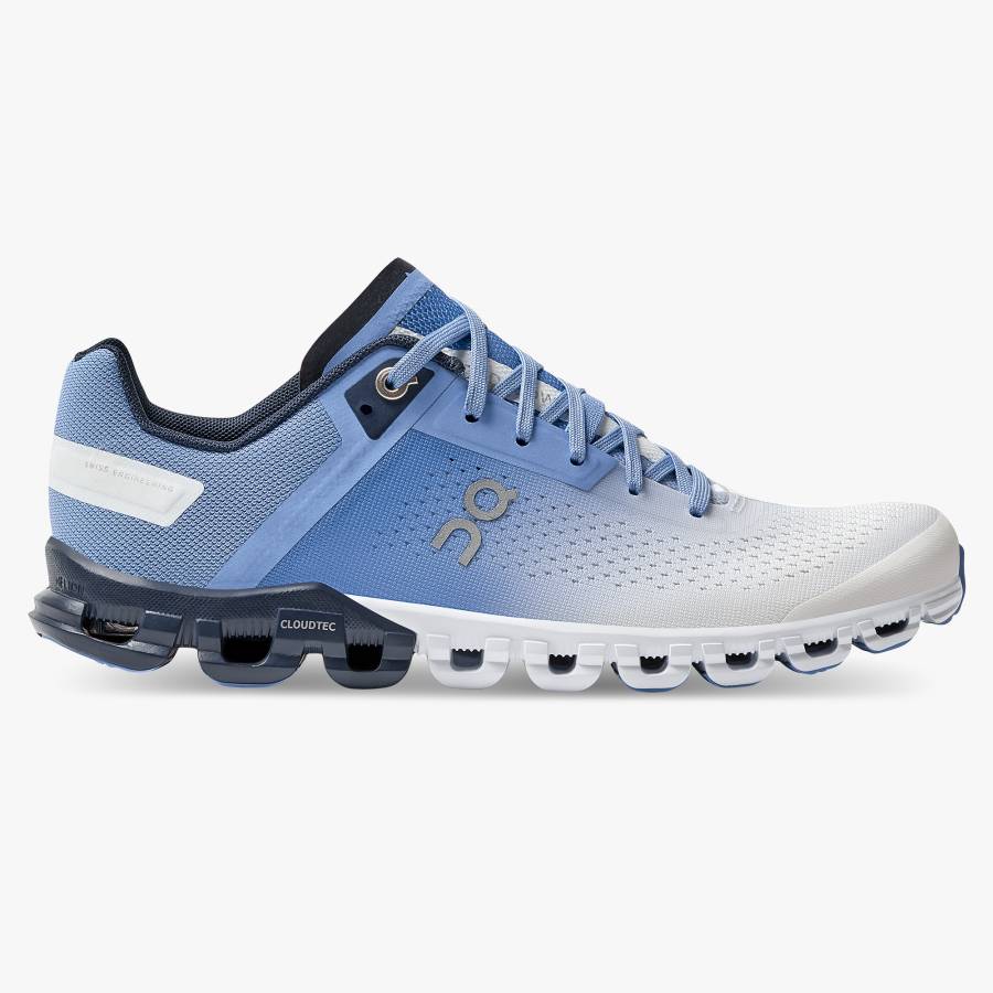 Women's On Cloudflow 3 Road Running Shoes Light Blue / White | USA-5683904