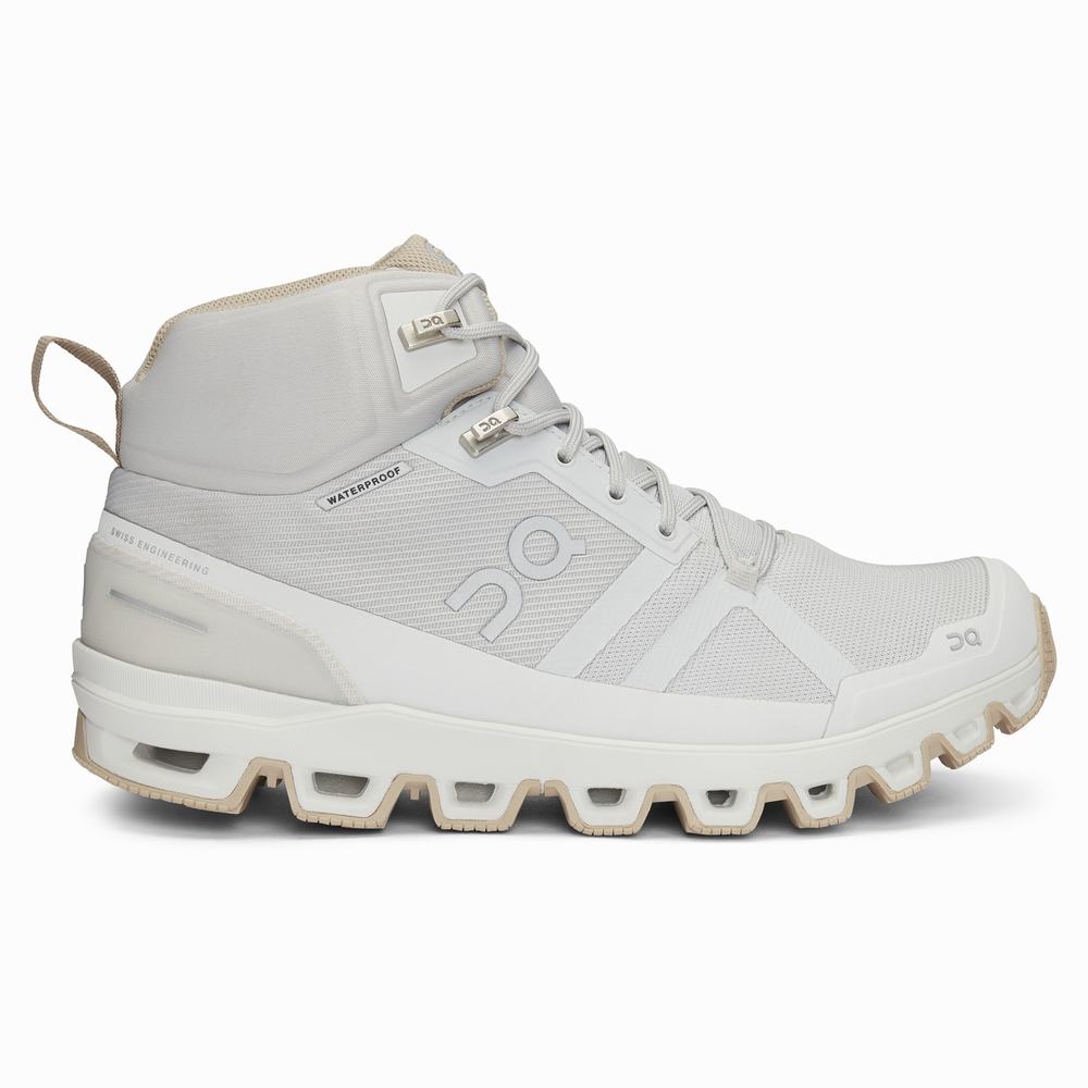 Women's On Cloudrock Hiking Boots Beige | USA-7850912