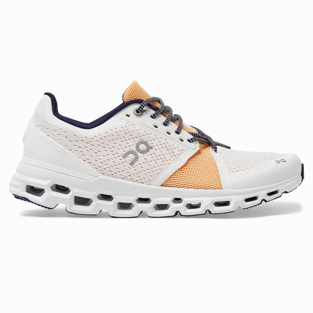 Women's On Cloudstratus Running Shoes White | USA-3817642