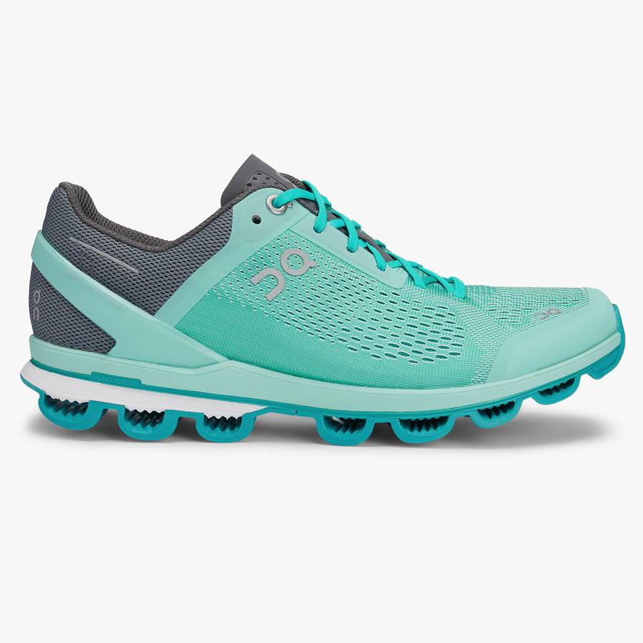 Women's On Cloudsurfer 5 Road Running Shoes Turquoise | USA-4608719