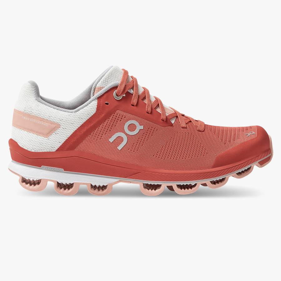 Women's On Cloudsurfer 6 Road Running Shoes Orange / Rose | USA-5238491