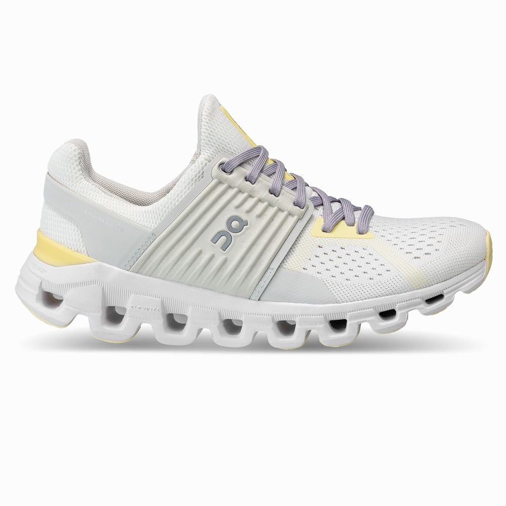 Women's On Cloudswift Road Running Shoes White / Light Green | USA-9401285