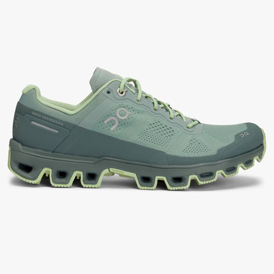 Women's On Cloudventure 2 Hiking Shoes Dark Green / Olive | USA-5761208