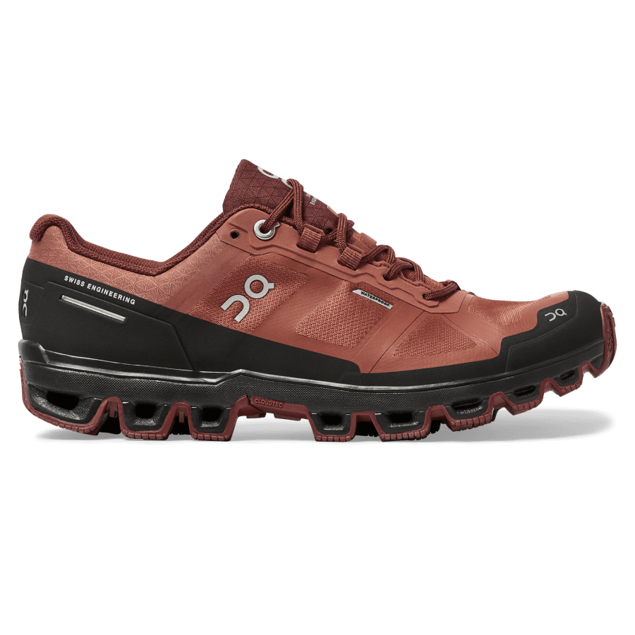 Women's On Cloudventure Waterproof 2 Hiking Shoes Burgundy | USA-8513607