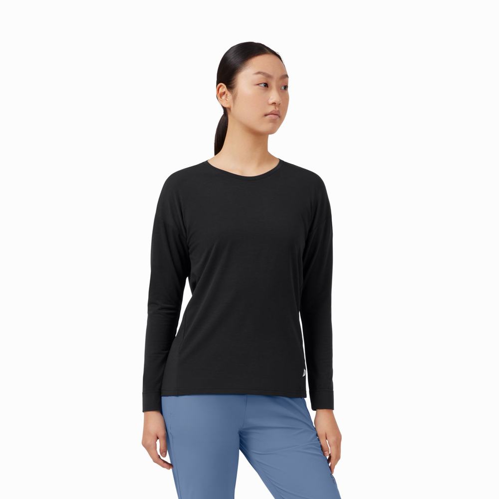 Women's On Comfort T Shirts Black | USA-9764302