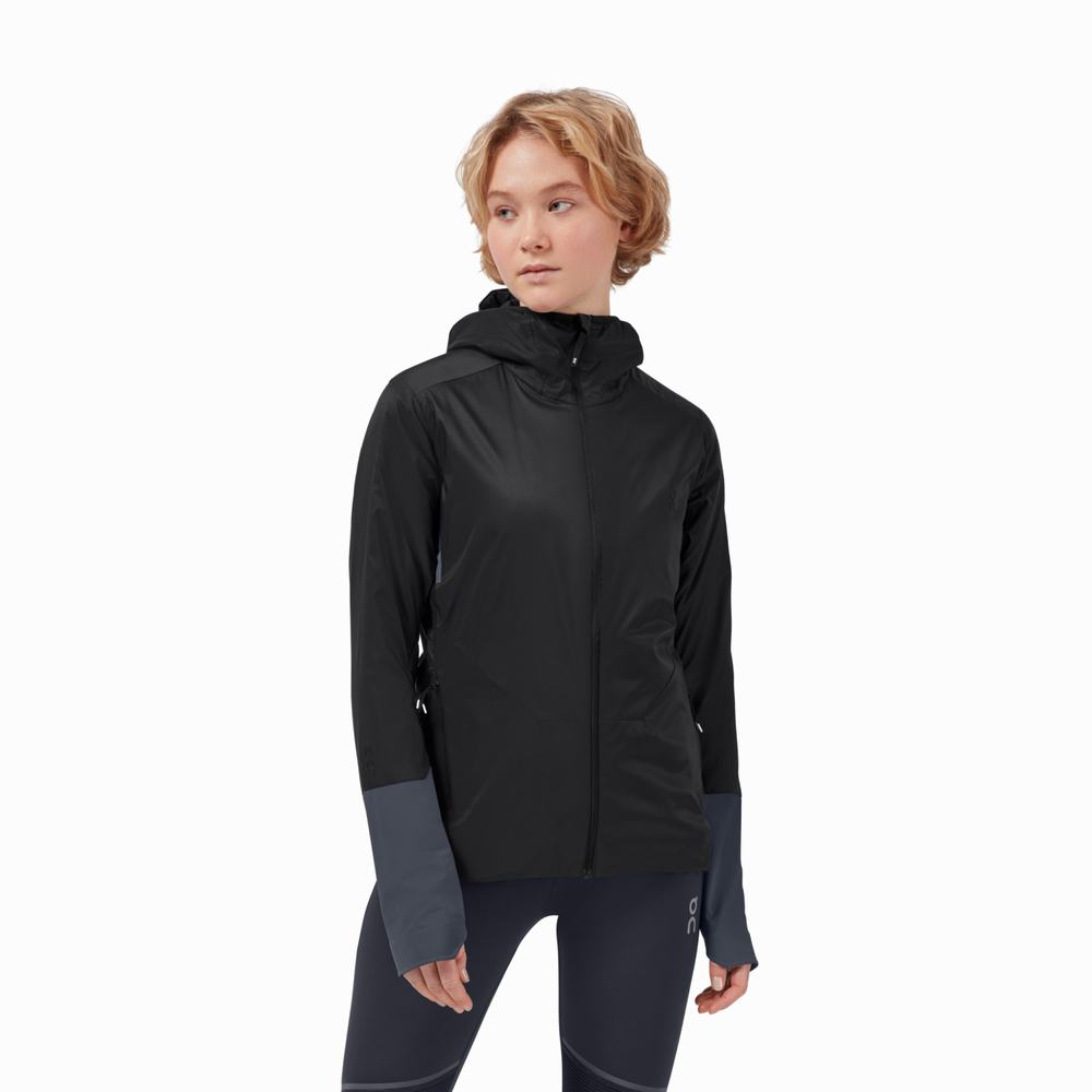 Women's On Insulator Jackets Black | USA-5031789