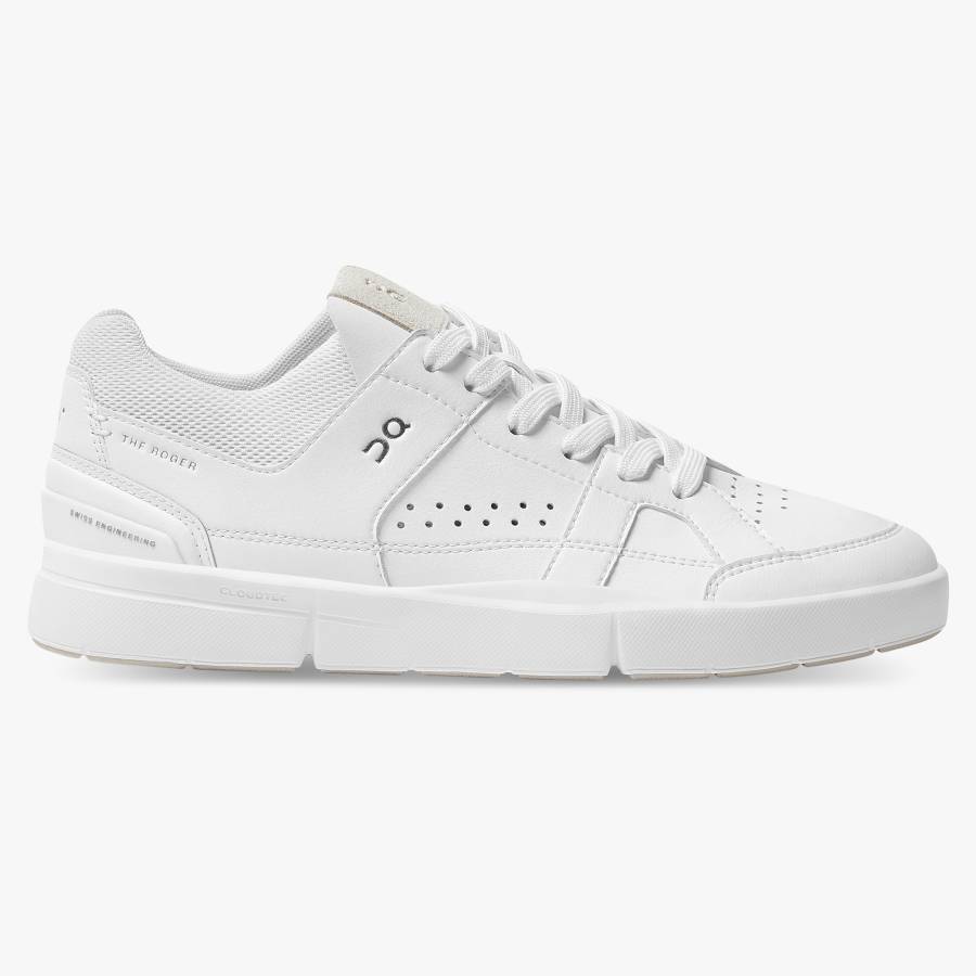 Women's On THE ROGER Clubhouse Sneakers White | USA-1539640