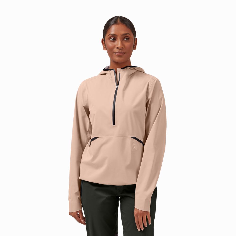 Women's On Waterproof Jackets Brown Rose | USA-5140976